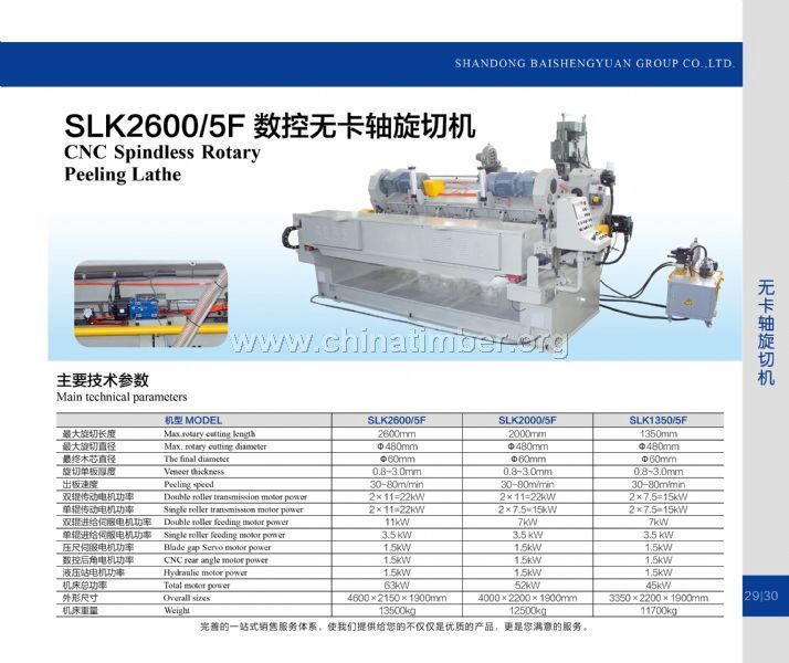 SL2600/5A數(shù)控無卡軸旋切機