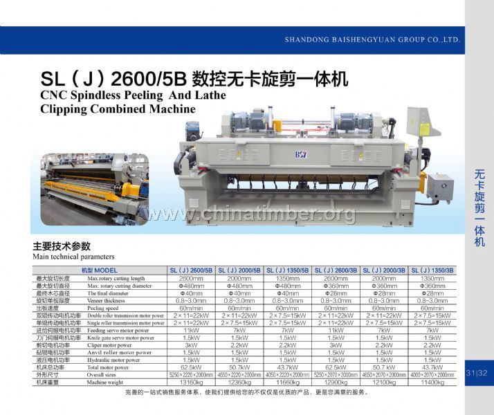 SL2600/5B 數(shù)控無卡軸旋切機