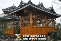 广西菠萝格防腐木木亭木屋加工定制木制品图片
