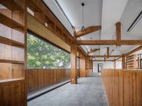 太仓纯木防腐木胶合木隔断 中式风隔断